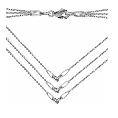 Ankier type chain base - 3 chains on one lock, AG 925 silver