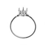 Cuffing ring - base for round zirconia, AG 925 silver