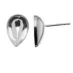 Earring post - base for Swarovski, AG 925 silver