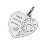 Heart pendant, personalized, with dedication