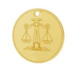 Libra zodiac pendant, AG 925 silver