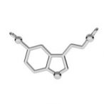 Link pendant - chemical formula - serotonin, AG 925 silver