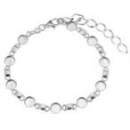 Modular bracelet with resin extension, AG 925 silver