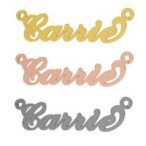  Link pendant - name - font Carrie, AG 925 silver