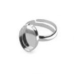 Universal ring - oval resin bowl, AG 925 silver